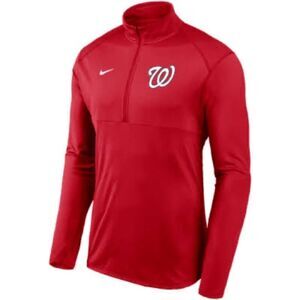 Nike Washington Nationals NWOT Dri Fit Element Performance 1/4 Zip Pullover.